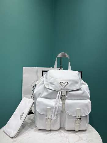 Prada Backpack white 26x27x11cm