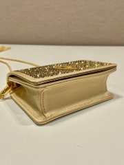 Prada Duchesse bling Gold 11.5x8cm - 6