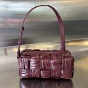 Bottega Veneta Intrecciato Leather Cassette Bag Brown 23.5x10.5x10cm - 1