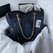 Chanel Denim Large bag 38×32×14cm - 1