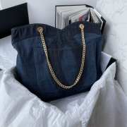 Chanel Denim Large bag 38×32×14cm - 5