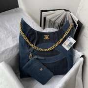 Chanel Denim Large Size 34×36×7cm - 1