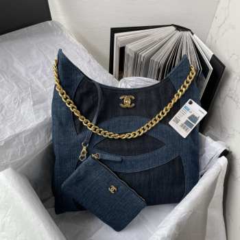 Chanel Denim Large Size 34×36×7cm