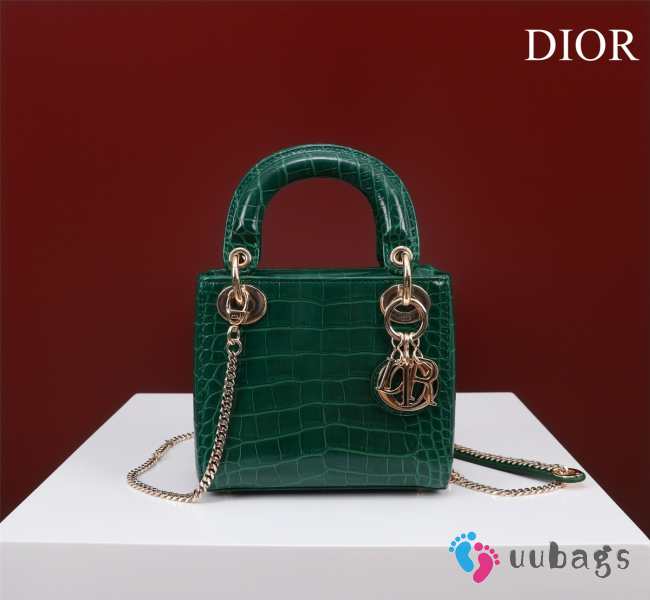 Dior M0505-Lady with gold buckle Green 17x15x7cm - 1