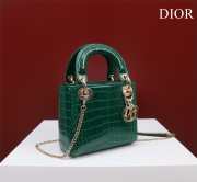 Dior M0505-Lady with gold buckle Green 17x15x7cm - 5