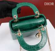 Dior M0505-Lady with gold buckle Green 17x15x7cm - 3