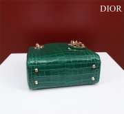 Dior M0505-Lady with silver buckle Green 17x15x7cm - 4