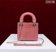 Dior M0505-Lady Gold buckle Pink 17x15x7cm - 4