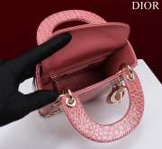 Dior M0505-Lady Gold buckle Pink 17x15x7cm - 3