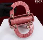 Dior M0505-Lady Gold buckle Pink 17x15x7cm - 2