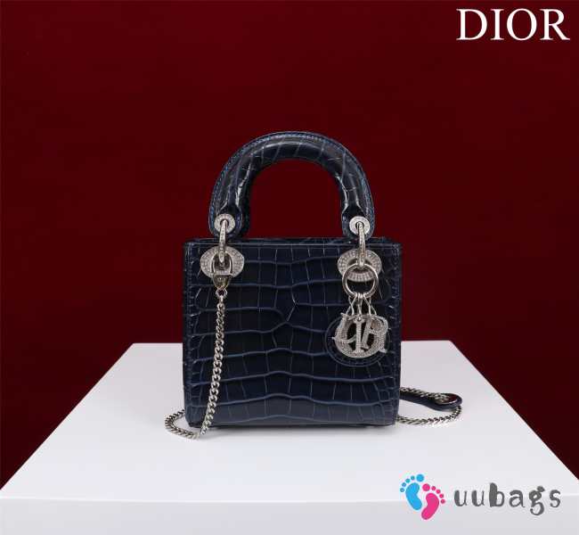 Dior M0505-Lady with silver buckle Black 17x15x7cm - 1