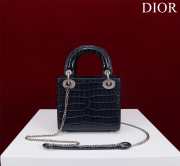 Dior M0505-Lady with silver buckle Black 17x15x7cm - 4