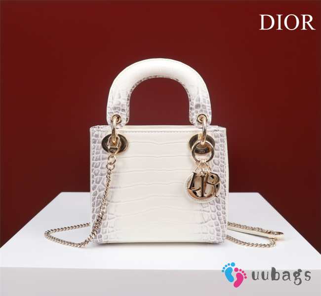 Dior M0505-Lady Gold Buckle white 17x15x7cm - 1