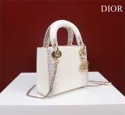 Dior M0505-Lady Gold Buckle white 17x15x7cm - 3