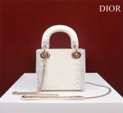 Dior M0505-Lady Gold Buckle white 17x15x7cm - 4