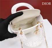 Dior M0505-Lady Gold Buckle white 17x15x7cm - 5