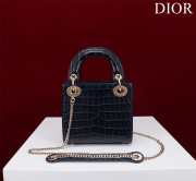 Dior M0505-Lady with gold buckle Black 17x15x7cm - 3