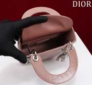 Dior M0505-Lady with Silver Buckle Brown 17x15x7cm - 5