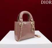 Dior M0505-Lady with gold Buckle Brown 17x15x7cm - 2