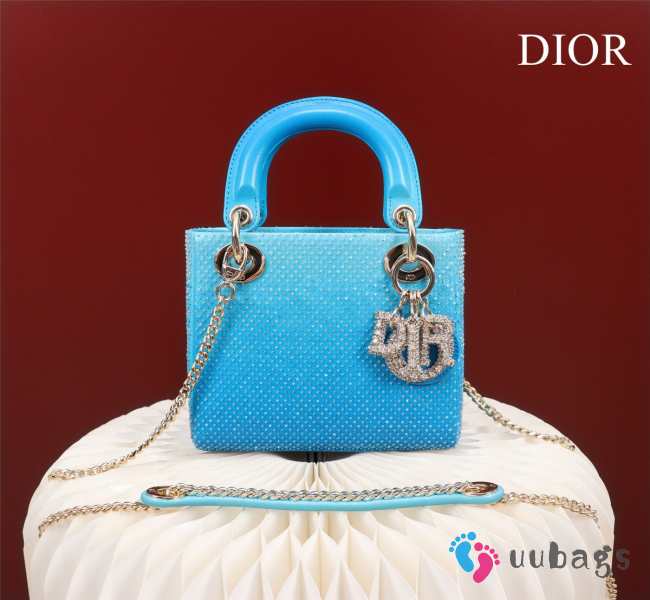 Dior M0505-Lady with gold Buckle Blue 17x15x7cm - 1