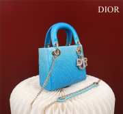 Dior M0505-Lady with gold Buckle Blue 17x15x7cm - 2