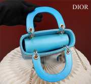 Dior M0505-Lady with gold Buckle Blue 17x15x7cm - 4