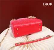 Dior M0505-Lady with gold Buckle Red 17x15x7cm - 3