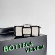 Bottega Veneta Canvas and sheepskin cross-body bag white - 3