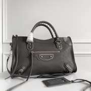 Balenciaga Classic Leather Gray 38x24x12cm - 4