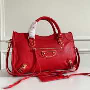 Balenciaga Classic Leather Red 38x24x12cm - 6