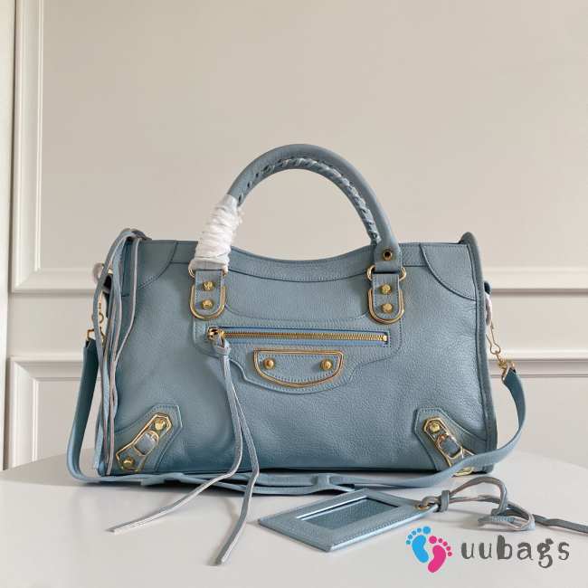 Balenciaga Classic Leather Blue 38x24x12cm - 1