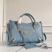 Balenciaga Classic Leather Blue 38x24x12cm - 4