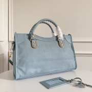 Balenciaga Classic Leather Blue 38x24x12cm - 5