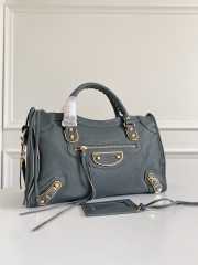 Balenciaga Classic Leather silver with gold buckle 38x24x12cm - 2