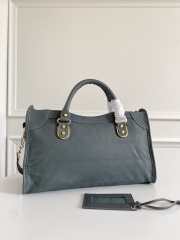 Balenciaga Classic Leather silver with gold buckle 38x24x12cm - 6