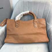 Balenciaga Classic Leather Brown with silver buckle 38x24x12cm - 3