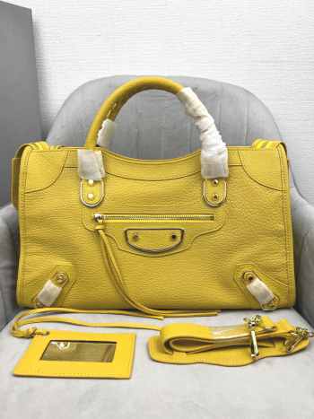 Balenciaga Classic Leather Yellow 38x24x12cm