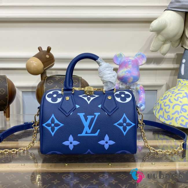 Louis Vuitton Speedy Bandoulière Blue 20.5x13.5x12cm - 1