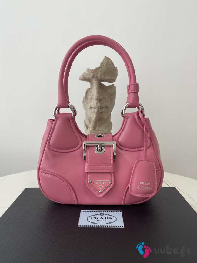 Prada Moon padded nappa-leather bag in pink 16x7.5x22cm - 1