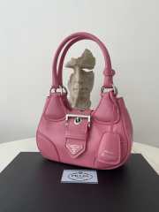 Prada Moon padded nappa-leather bag in pink 16x7.5x22cm - 3