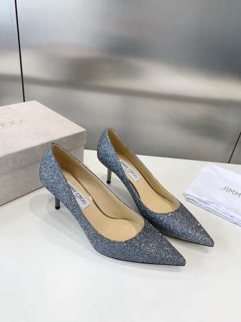 Jimmy Choo siver bling High heels 6.5cm