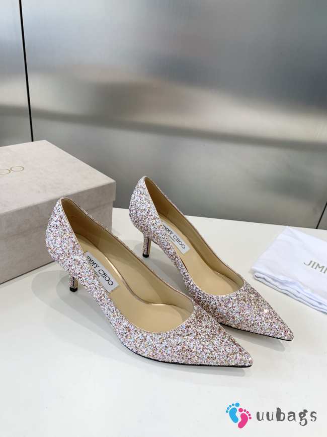 Jimmy Choo pink pastel bling High heels 6.5cm - 1