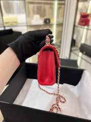 Chanel small 23p Kelly Red bag 19x10x4.5cm - 2