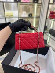 Chanel small 23p Kelly Red bag 19x10x4.5cm - 3