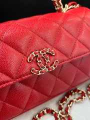 Chanel small 23p Kelly Red bag 19x10x4.5cm - 5