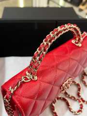 Chanel small 23p Kelly Red bag 19x10x4.5cm - 6