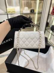 Chanel small 23p Kelly White bag 19x10x4.5cm - 6