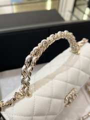 Chanel small 23p Kelly White bag 19x10x4.5cm - 4