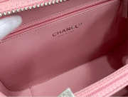 Chanel Medium Vanity Case in Pink Caviar (Pink & White Trim) 21x16x9cm - 5