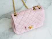 Chanel 23s pink shoulder bag with gold buckle 13x18x7cm  - 3